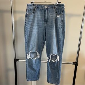 AE Distressed Mom jean
